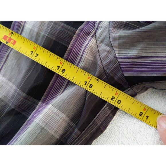 J Ferrar Modern Fit Men's Cotton Dress Casual Shirt - Size Small 14.5 Purple blk - Picture 5 of 6